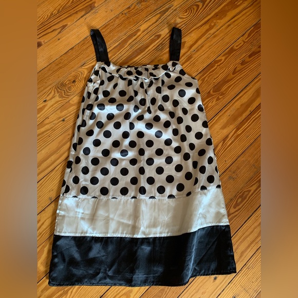 NWT! Nick & Mo Champagne/Black Polka Dot Shift Dress 👗 Size Small - Picture 9 of 11